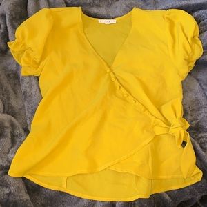 Bright Yellow Buttoned Blouse